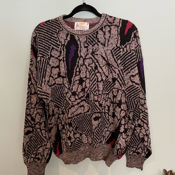 Vintage London Fog Knit Grandpa Sweater, M